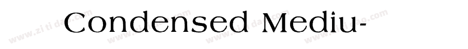未来熒黑 Condensed Mediu字体转换